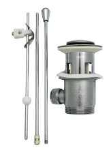 Bundventil til håndvask m/løft krom